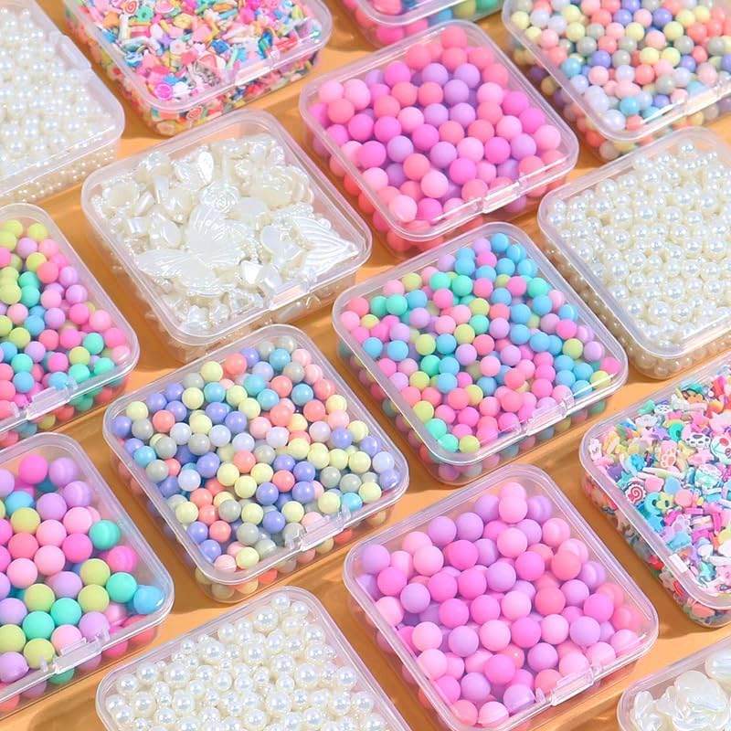 Image of Maxmartt 30 Pack Small Plastic Beads Storage Containers Box, Clear Bead Organizer Case with Snap-Tight Closure Hinged Lid for Storage Small Items, Beads, Crafts, Jewelry, Hardware