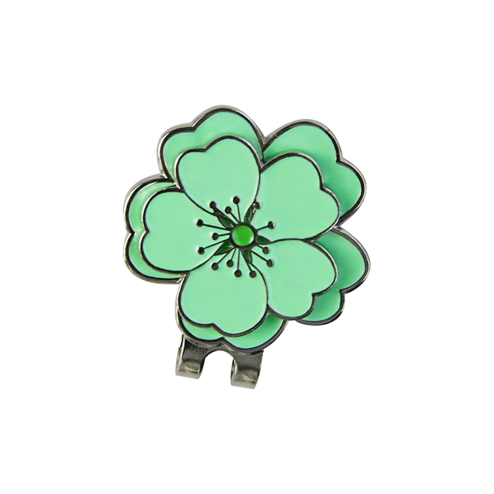 XuQiZZpp Magnetic Hat Clip Golf Ball Marker Floral Shaped Zincs Alloy Portable Accessory for Ball Spotting and Fashionable Jewelr