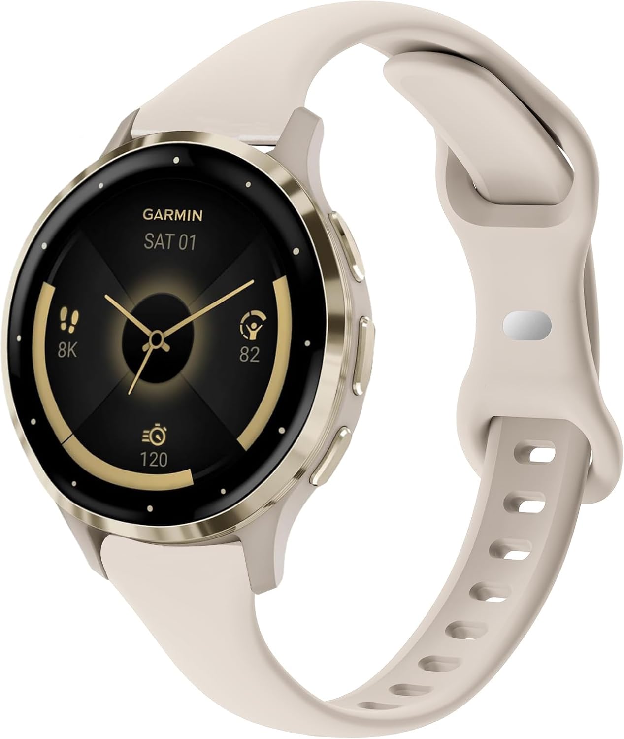 TUCOMO | Lot De 2 Bracelets En Nylon Extensible Compatibles Garmin Vivoactive 4S, Venu 2S/3S, Forerunner 255S/265S - 18mm | Confort & Style