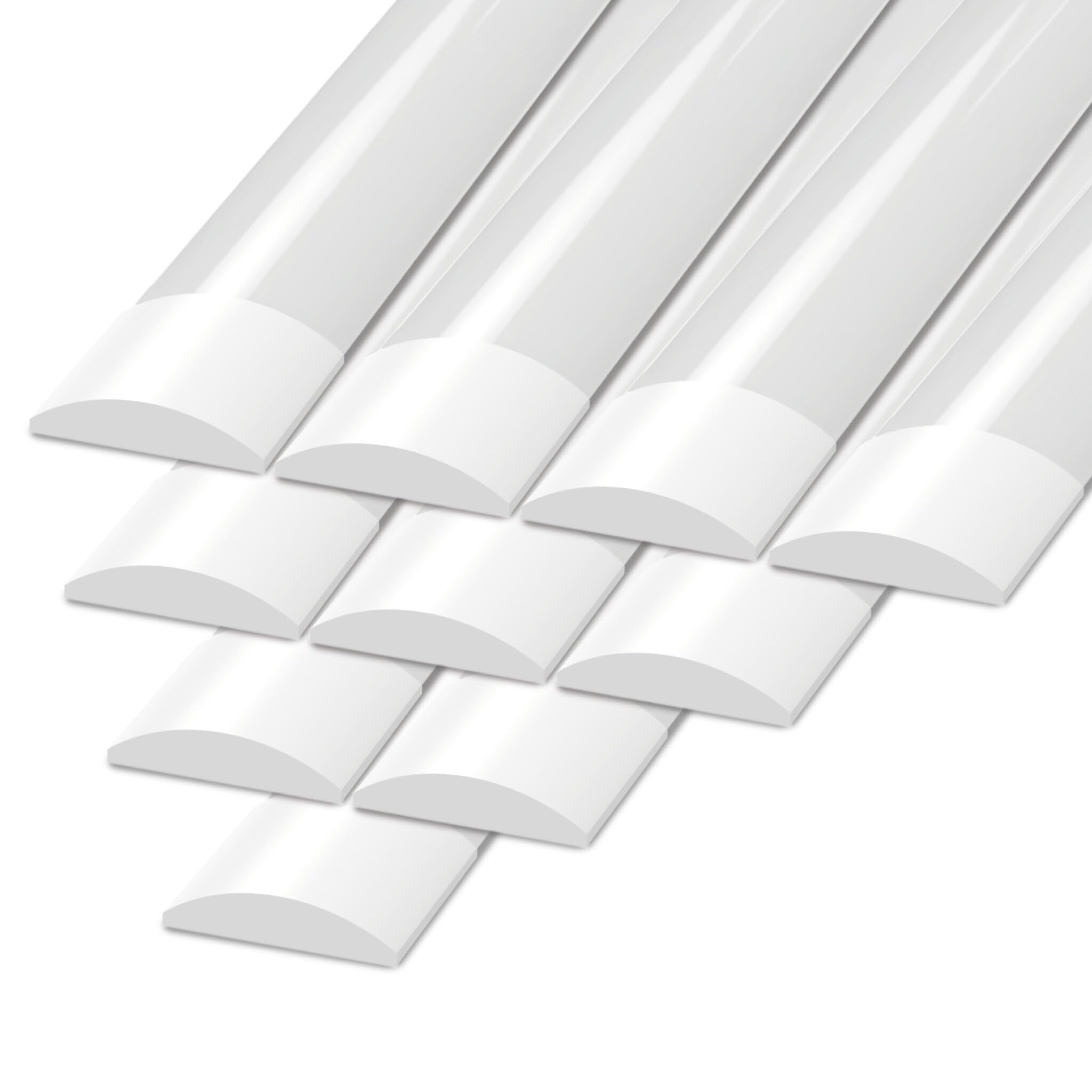 Ledvion - 10X Tubos LED Batten T8 de 120cm (30W, 6500K, 4800 lúmenes), LED Integrado, Blanco Luz de Día, Luz Brillante, Lámpara de Techo