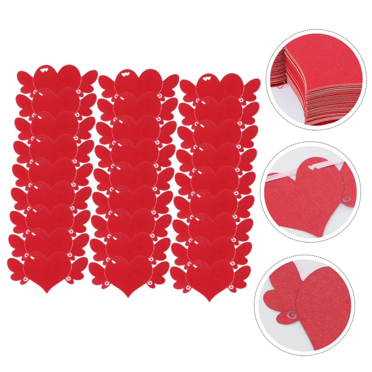 STOBOK 2 Set di Biglietti di Auguri A Forma di Cuore per San Biglietti di Ringraziamento Biglietti di Auguri in Carta Bianca 100 Pezzi*2