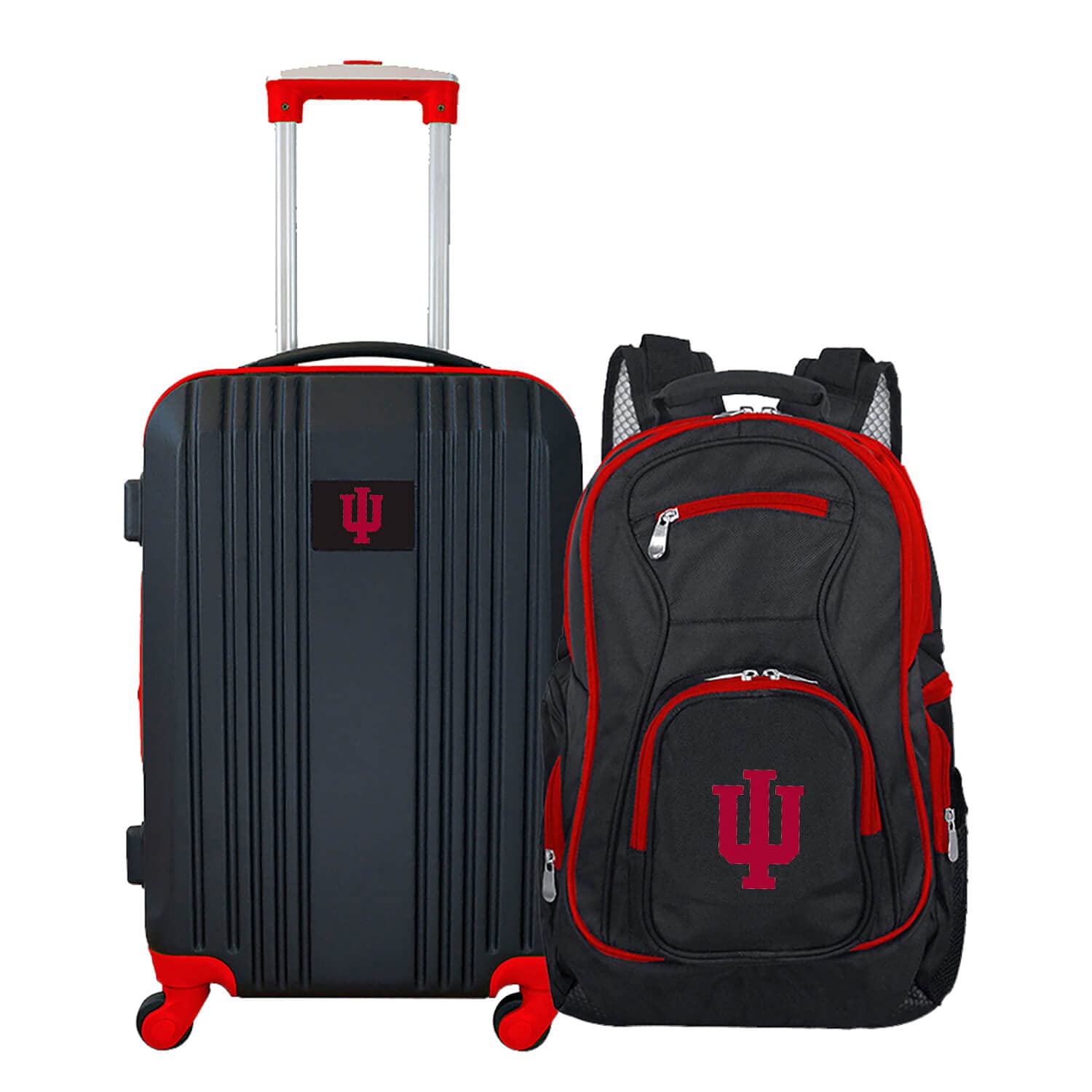 Denco Indiana University Hoosiers 2-Piece Luggage Set, Includes 21-inch Two-Tone Hardcase Spinner and 19