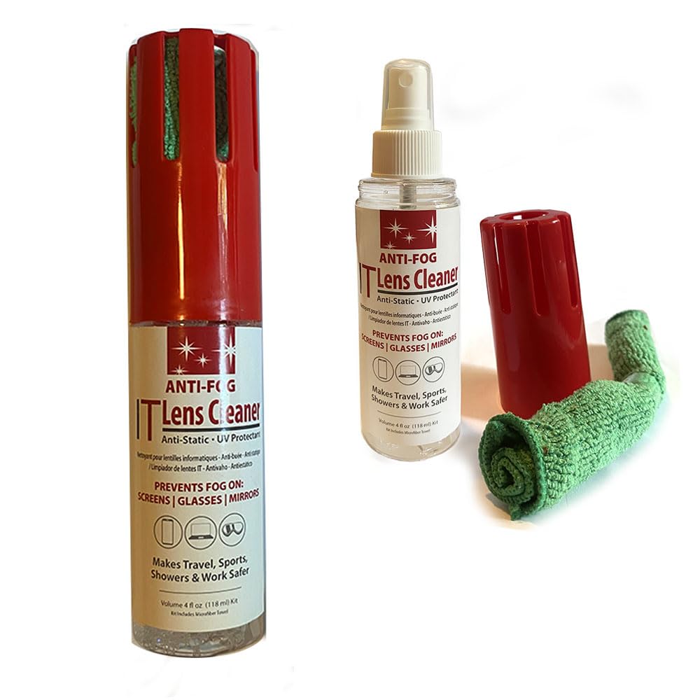 1 Anti-Fog Spray Mask Defogger Lens Cleaner Goggles Glasses Ski Swim Scuba 4oz Instant Cleaning Powerful Liquid Formula Screens Mirrors Anti-Static Uv Protectant Prevents Fogginess Clear View Phone