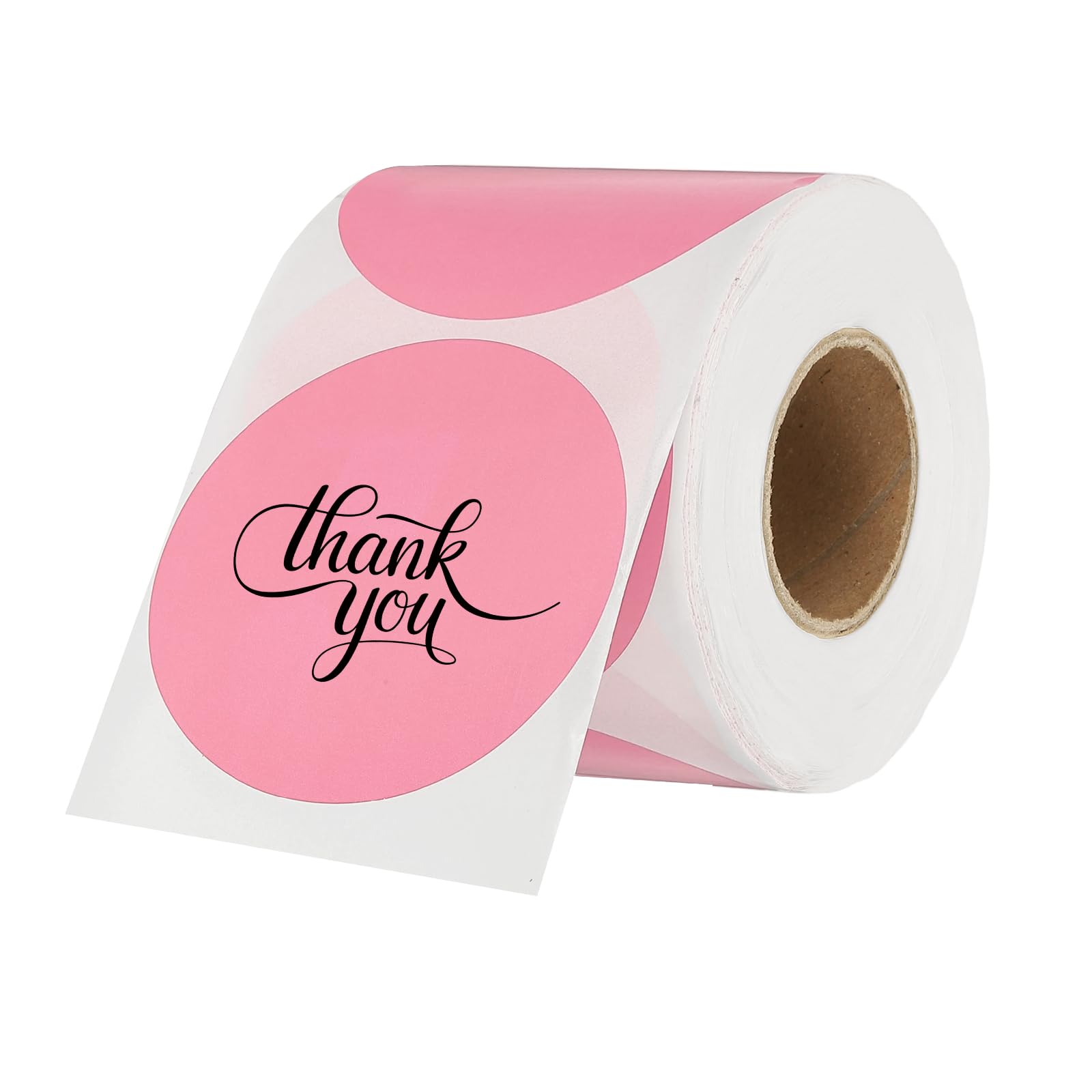 PATIKIL 500 Pcs Round Thermal Labels, 2.8 Inch Circle Colored Stickers Self Adhesive Circle Tags for Thermal Print Office Home Decor Diary to-do List Travel Notebook, Pink