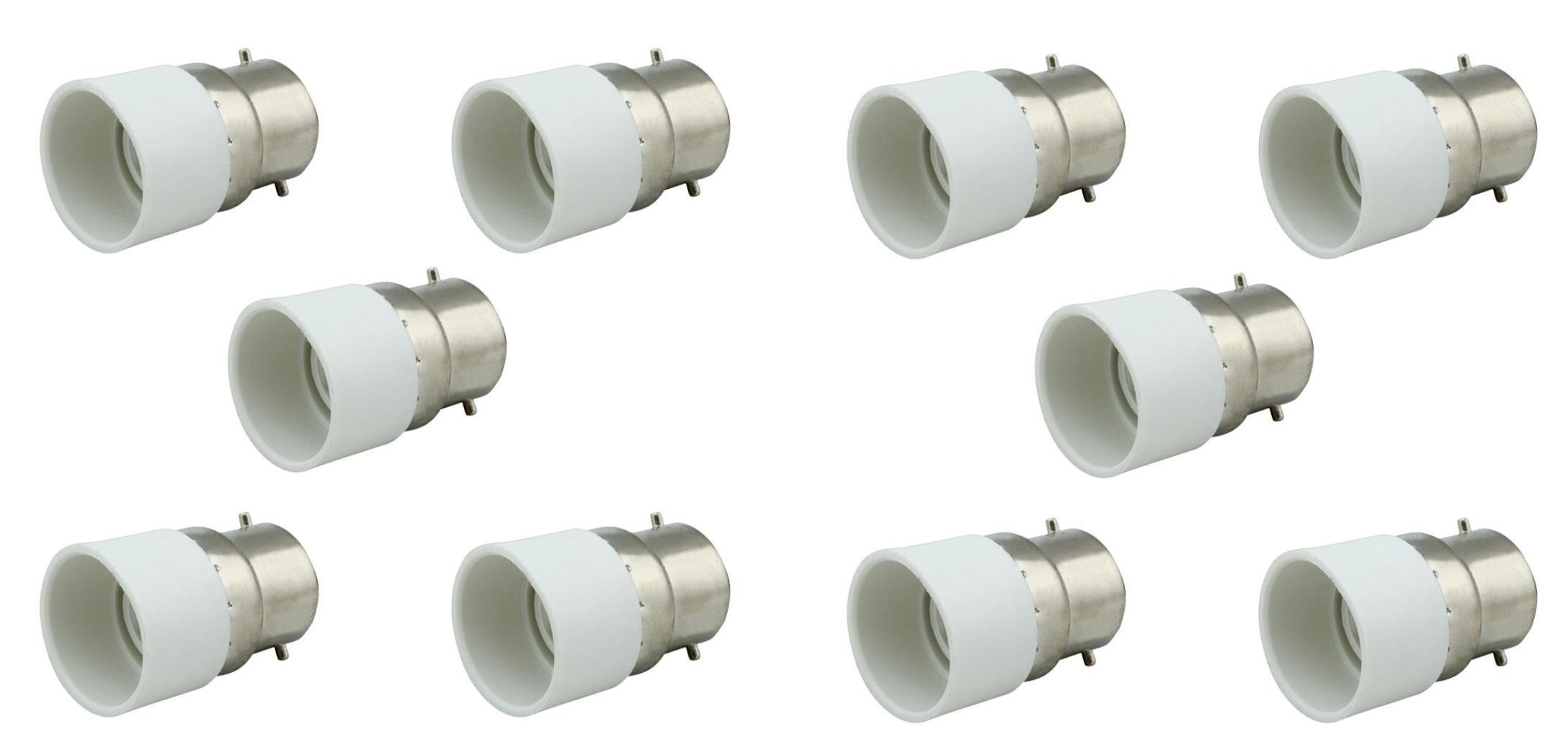 B22 to E14 Screw Base Socket Lamp Holder Light Bulb Converter Adapter,10 Pieces,Black or White Randomly-image-10