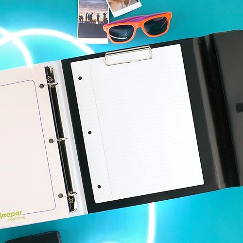 Miniatura 5 de Anotador Trapper Keeper de Mead, diseño retro, archivo de 1 pulgada con carpetas y bolsillos, para hojas de 21,6 cm x 27,9 cm, salpicaduras de