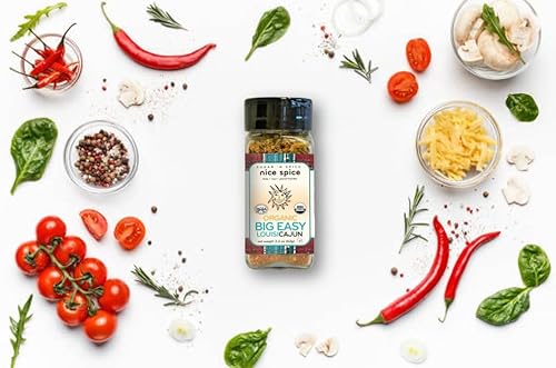 Miniatura 2 de Sugar 'N Spice Organic Nice Spice, condimento cajún Big Easy Louisiana (2.2 onzas, vidrio)