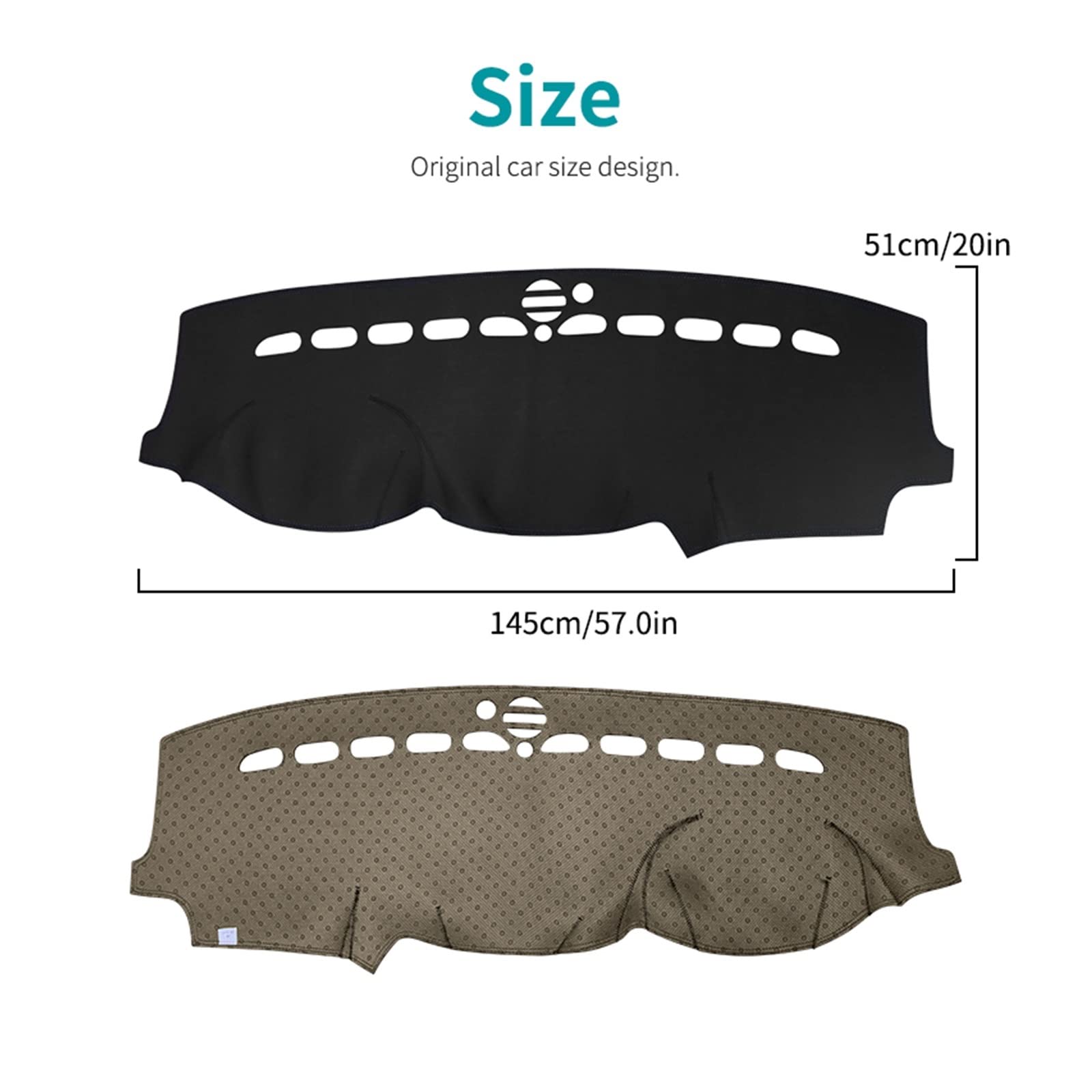 Dashboard Cover Leder Auto Dashmat Dash Matte Für Jeep Für Grand Für Cherokee 2011-2017 Schwarz Dashboard Abdeckung Auto Dashboard Cover(Linkslenker, schwarze Seite)