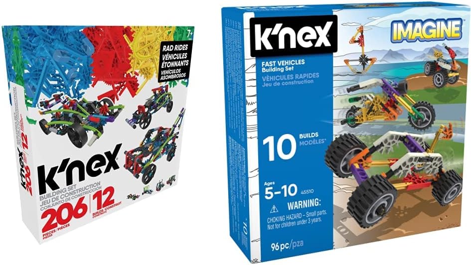 15214 12 Model Rad Rides Building Set, Educational Toys for Kids for Children Aged 7 + & Imagine 45510 10 Model Beginner Fun Fast Vehicles Building Set, for Girls and Boys Aged 5 +