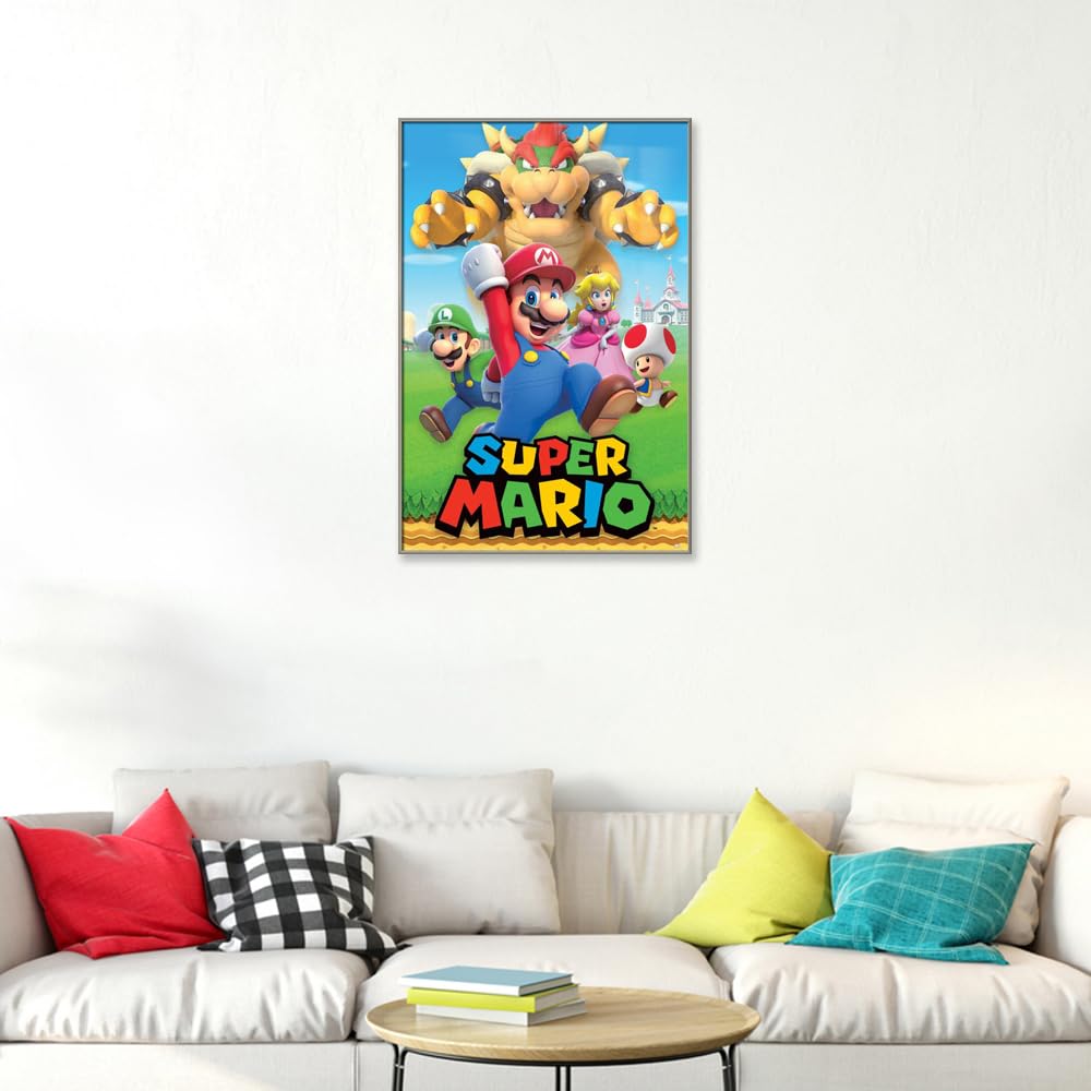 Amazon.co.jp: スーパーマリオ - フレーム入りゲームポスター(マリオ