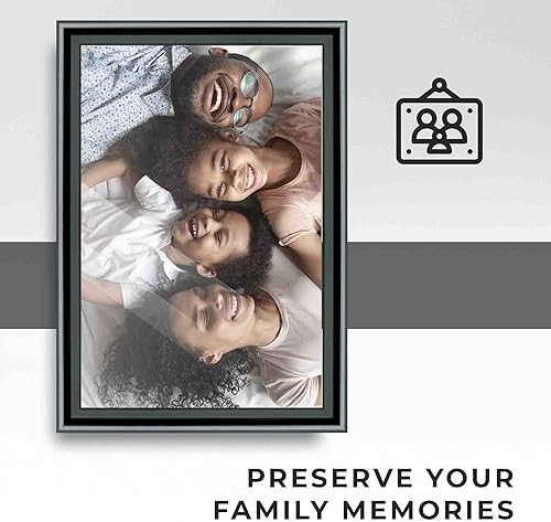 Miniatura 2 de Marco de fotos de madera real color negro de 16 x 27 pulgadas de ancho de 1.25 pulgadas  Profundidad del marco interior de 0.5 pulgadas  Marco de