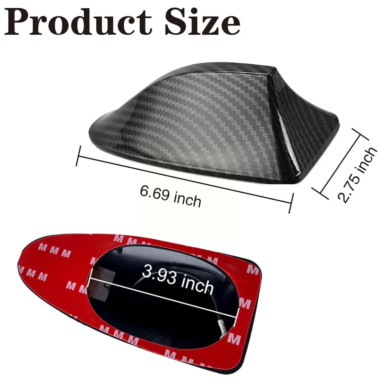 Antenna squalo per Auto, Antenna a Pinna di squalo in Fibra di Carbonio per Auto, per Ford, per Focus St Rs 2012 2013 2014 2015 2016 2017 2018 Antenna a Pinna di squalo per Tetto Auto