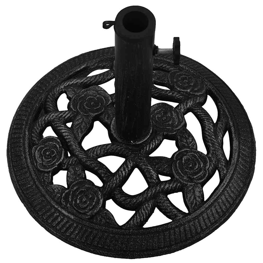 Questa Base per ombrellone in ghisa Verde da 23,9 libbre (10,8 kg) - Supporto da Esterno Resistente da 17,7" (45 cm) con Design Floreale Antiscivolo per Giardino Include Adattatore di Stabil