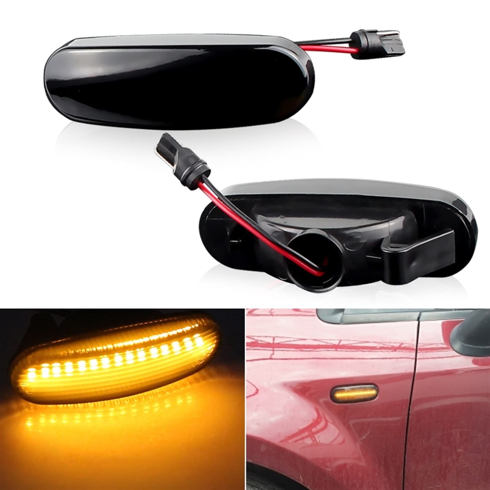 indicatore Luminoso Indicatore di Direzione A per Auto Indicatore Luminoso Laterale OEM: 51717793 51942933 Compatibile con Fiat per Panda Van MK2 MK3 per Grande 2003-2019