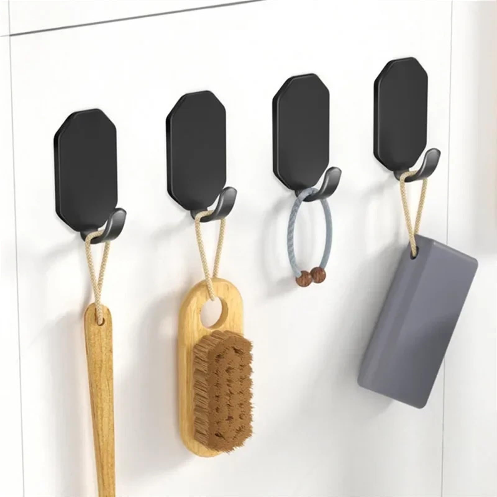 ganci appendiabiti 1/10 Pezzi Ganci Adesivi Da Parete In Acciaio Inossidabile Resistenti Impermeabili Bagno Di Casa Appendere Asciugamani Chiavi Borse Cappotto