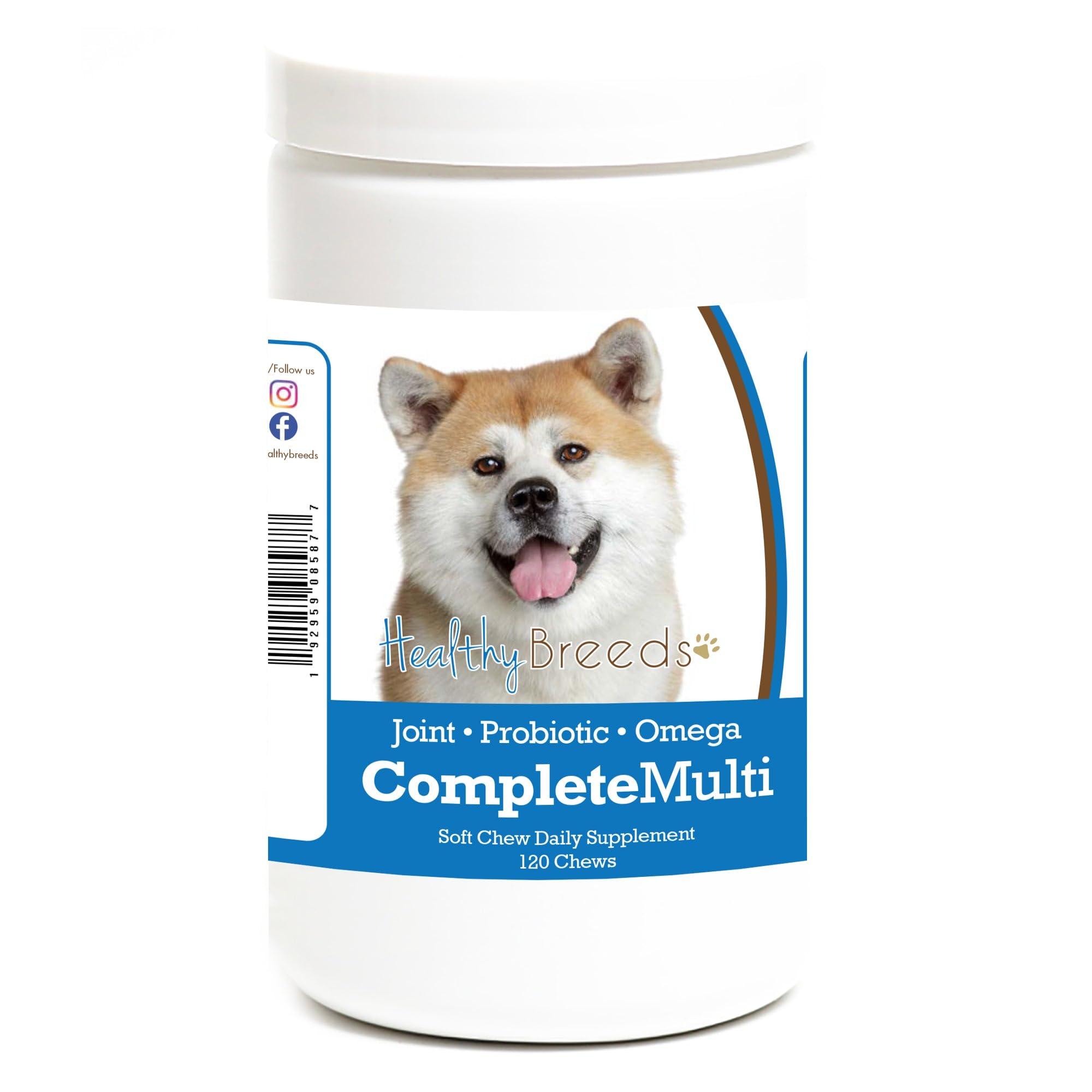 Healthy Breeds Akita All In One Multivitamin Soft Chew 120 Count