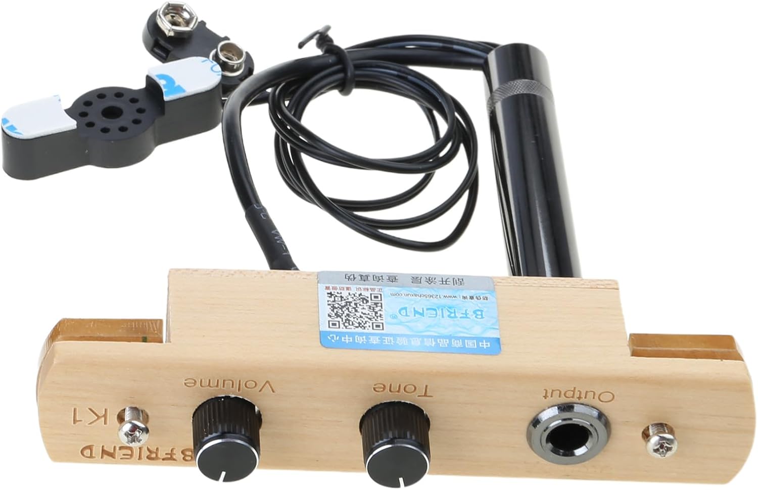 ドラムサウンドホールピックアップ、トーンボリュームコントロール付き、ボックスドラム用マイクピックアップシステム、簡単に設置可能