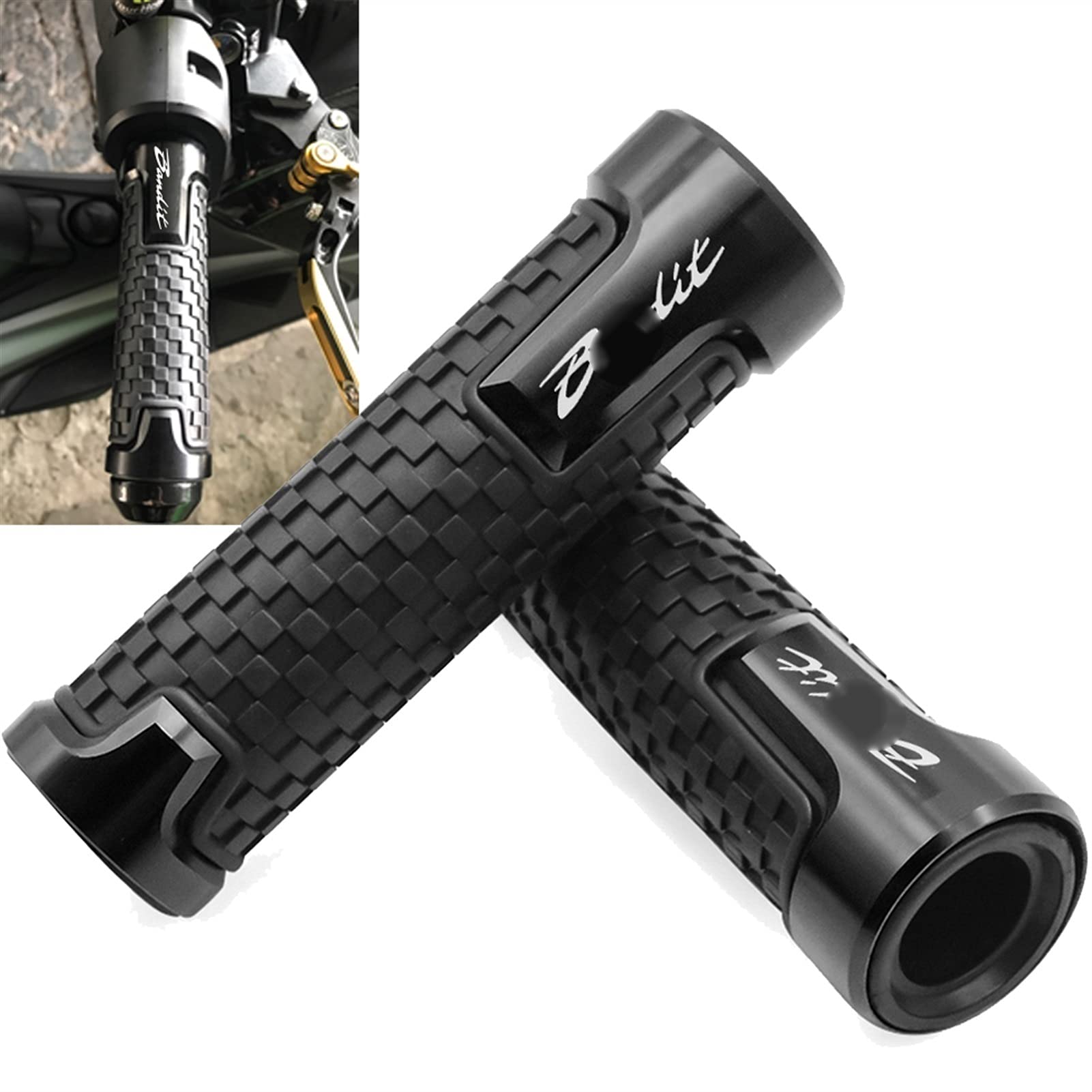 Motorrad-Lenkergriffe, 22 mm, für S-uzuki Bandit 1250 250 400 650 GSF650 Bandit 1200 BANDIT250 Lenker (Farbe: 1)