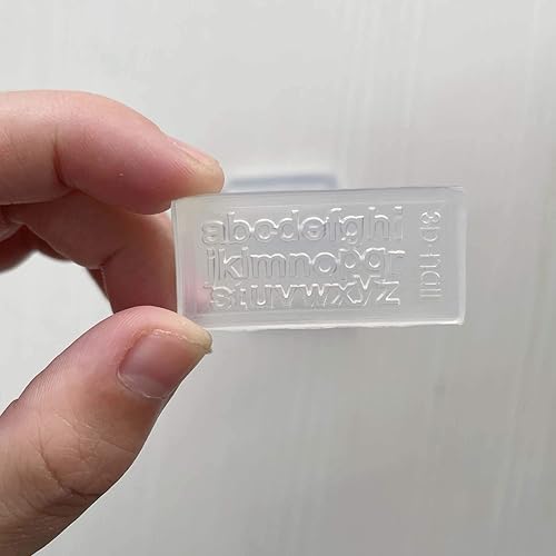 Miniatura 5 de Maiguang - Molde de resina para decoración de uñas, 3 piezas, tamaño pequeño, letras y números, molde de silicona, herramientas para hacer joyas,