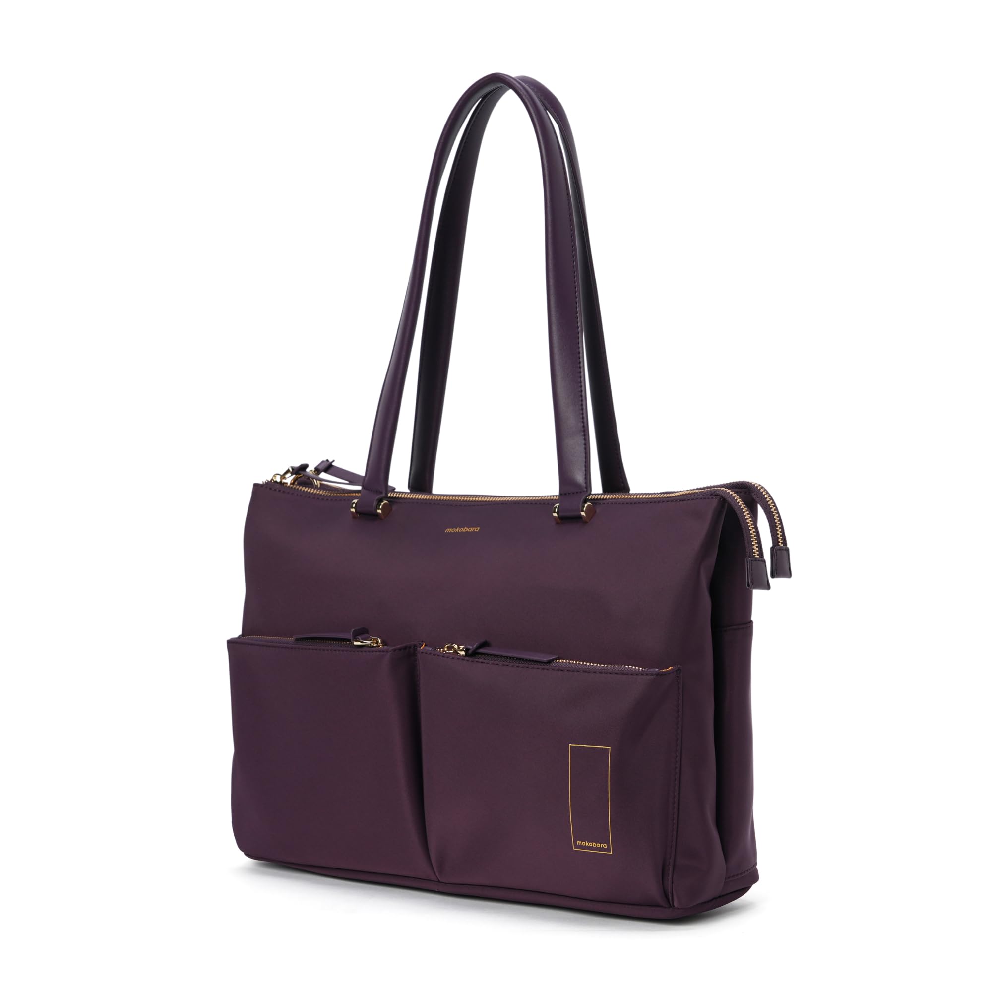 MOKOBARA The Bliss Tote Bag for Women | Premium Nylon & Vegan Leather Office Handbag | Fits 15.6 Inch Laptop | Water Resistant Shoulder Bag with Detachable Strap