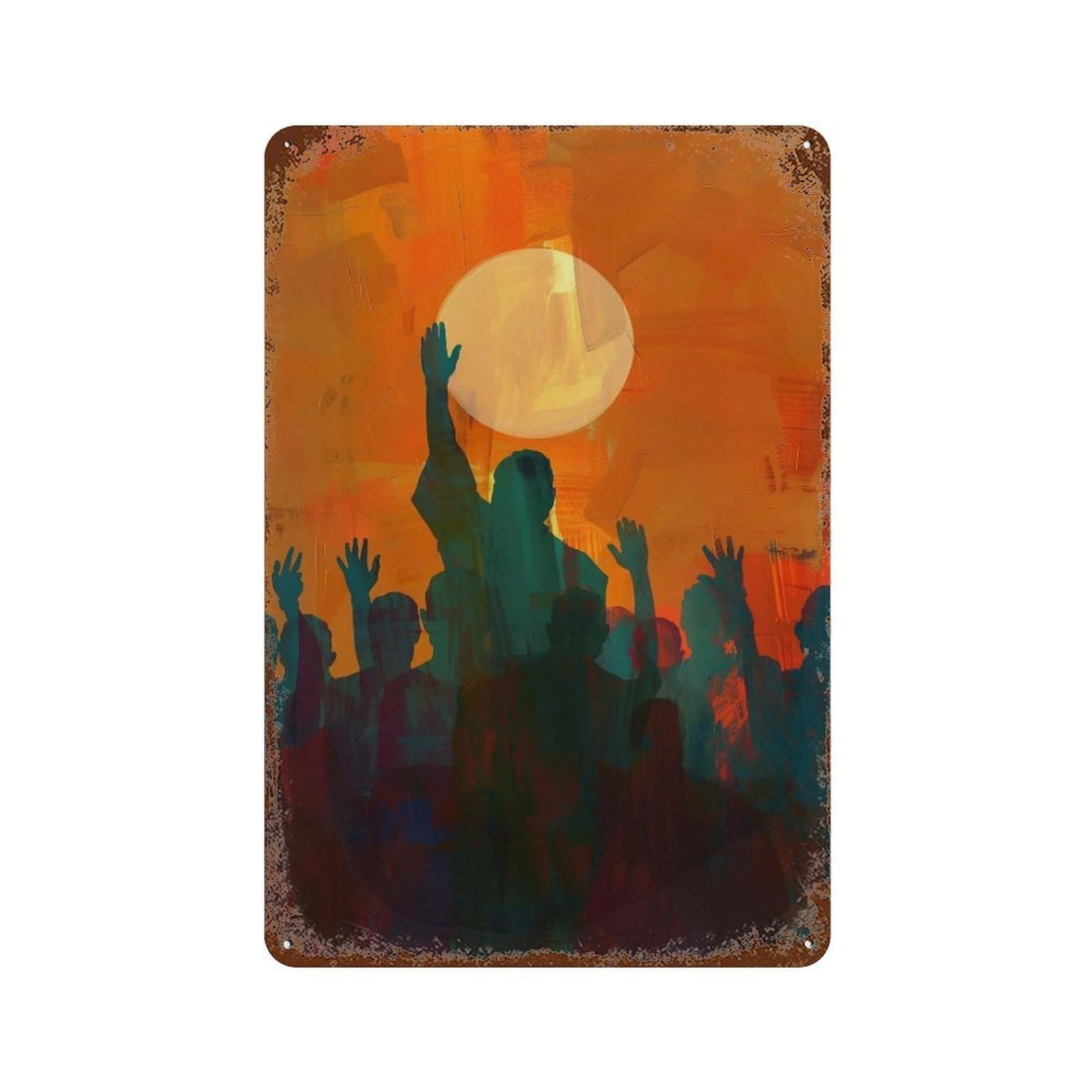 MGHTGRWE Christ’s Radiance 03 Poster Wall Art Iron Vintage Metal Tin Sign Modern Home Cofffee Club Art Bar Shop Decor 30x20cm