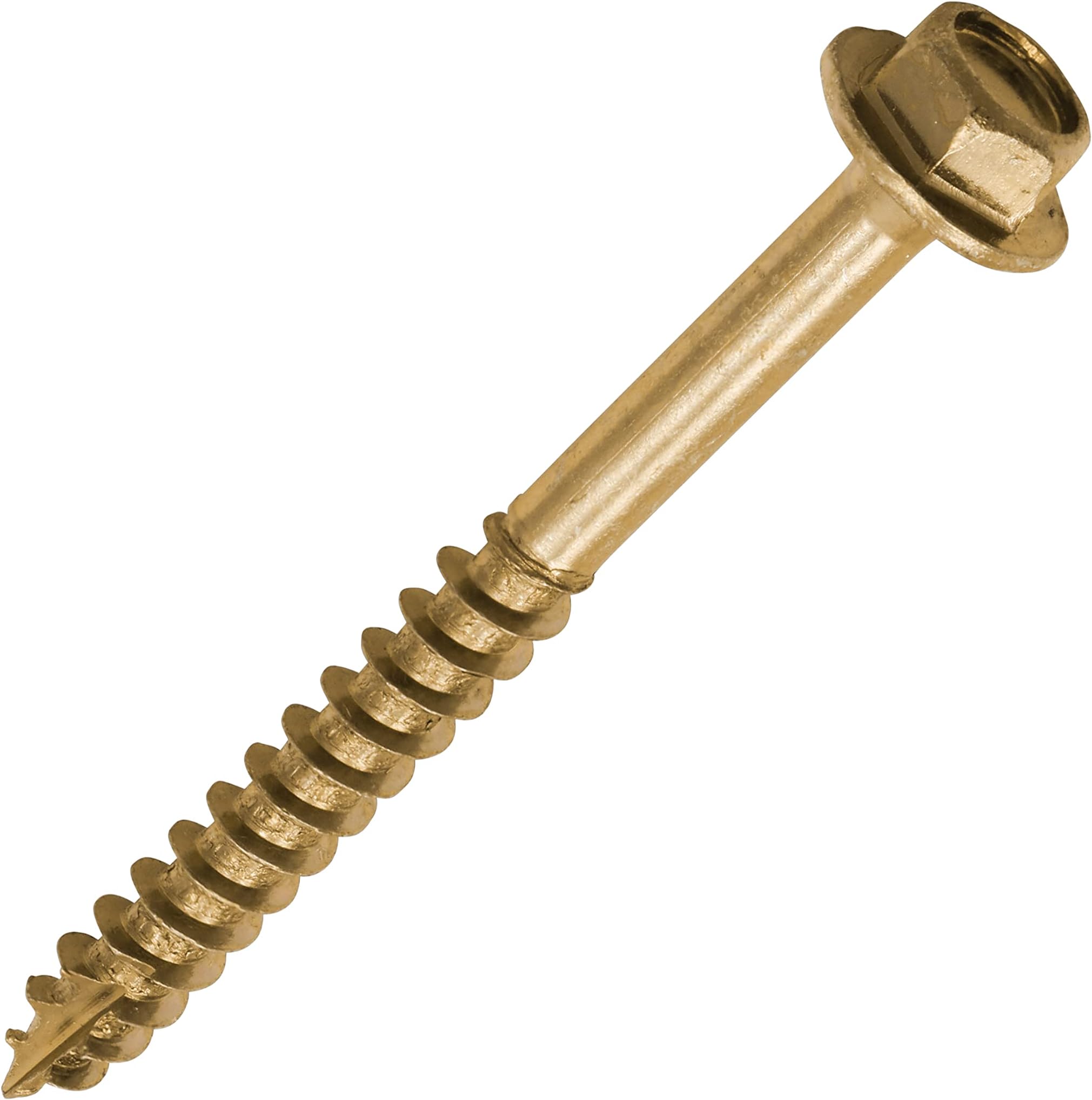 TIMCO Advanced Coach Screw Hex Flange Head Slash Point Yellow 6