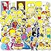 The Simpsons Adesivi-Tomicy 100 Pezzi Simpsons Stickers Graffiti Impermeabile Adesivi in Vinile Skateboard Frigorifero Chitarra Portatile Bagagli Moto Giocattolo Classico Cartone Animato Adesivi