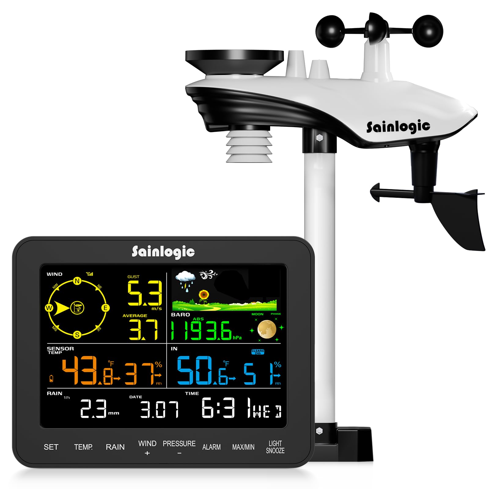 Photo 1 of Sainlogic Wireless Weather Station with Rain Gauge