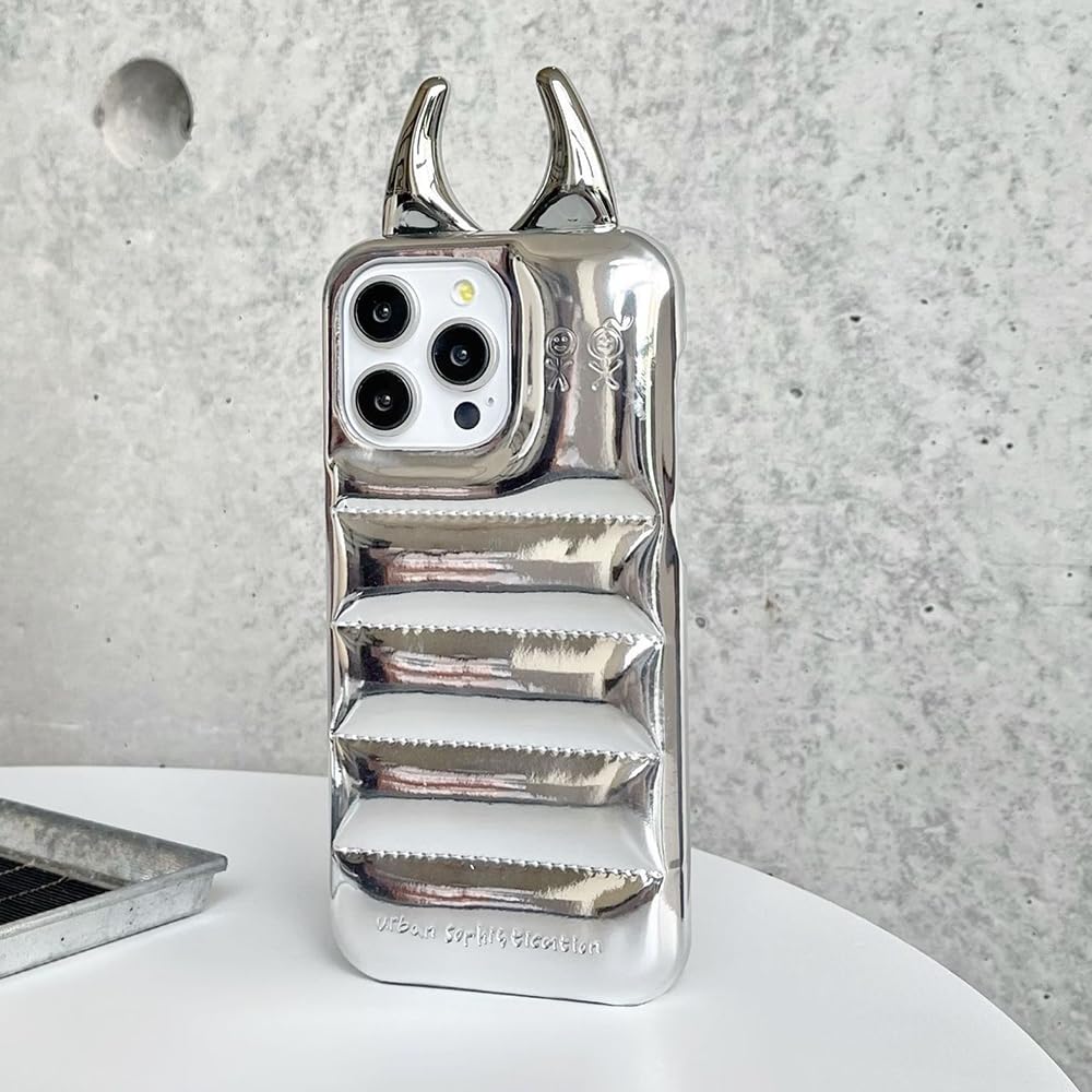 Amazon.com: YAOZOCASE for iPhone Case,Luxury Glossy Puffer Devil's