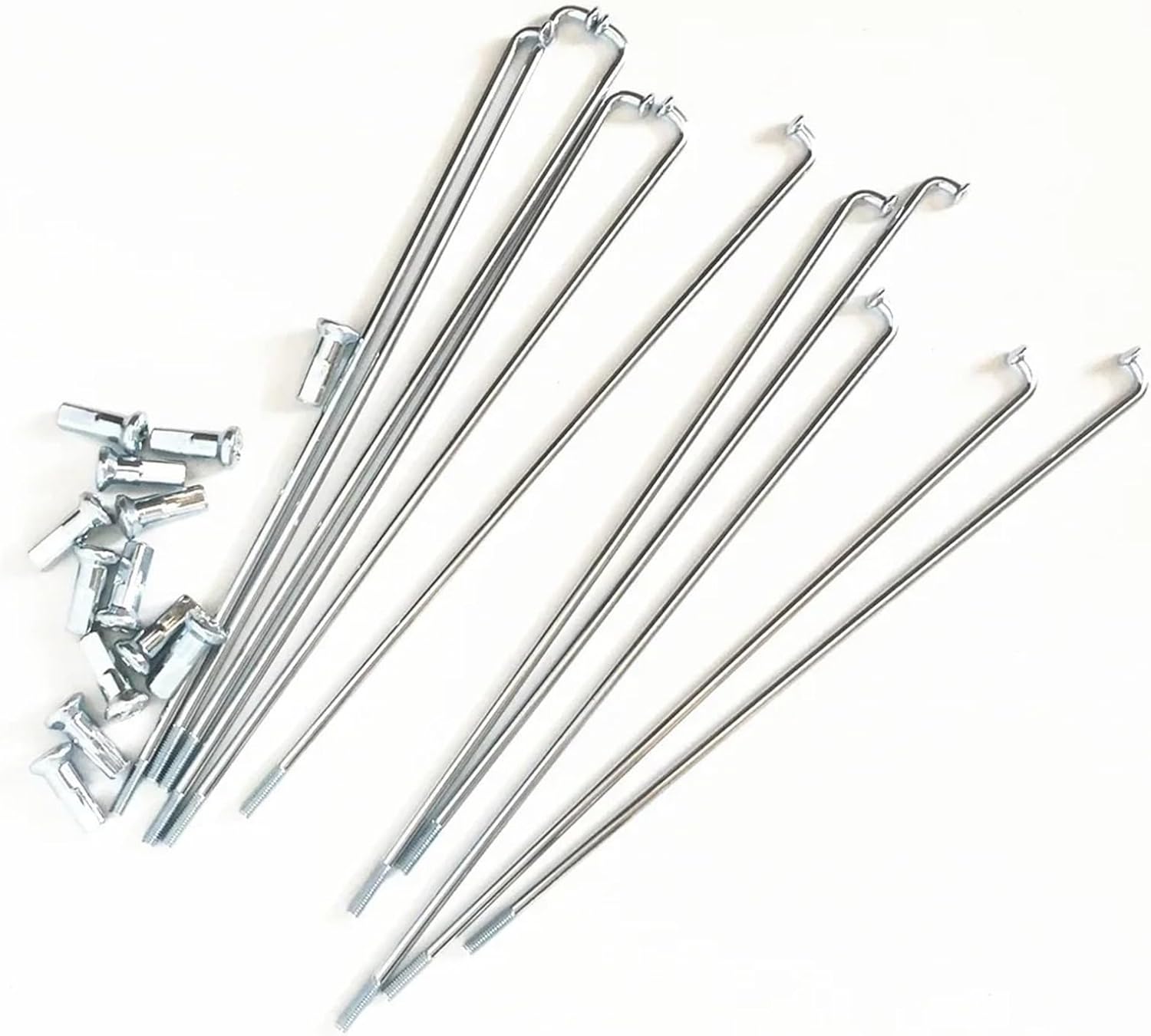 36Pcs E-Bike Spoke 10G Motorcycle Wire Diameter 3.18mm Length 95-225mm Bicycles Spokes #45 Steel + Nipples Bike Parts Cycling