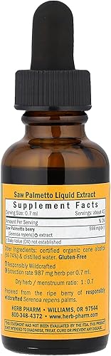 Miniatura 2 de Herb Pharm Saw Palmetto Berry Extracto líquido para apoyo de próstata - 1 onza (DSAW01)