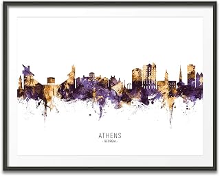 Athens Georgia Skyline art print poster, unframed -15287