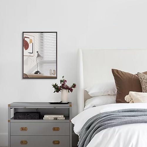 Miniatura 7 de AAZZKANG Espejo rectangular con marco de metal, espejo retro para baño, dormitorio, decoración del hogar, 20 x 16 pulgadas