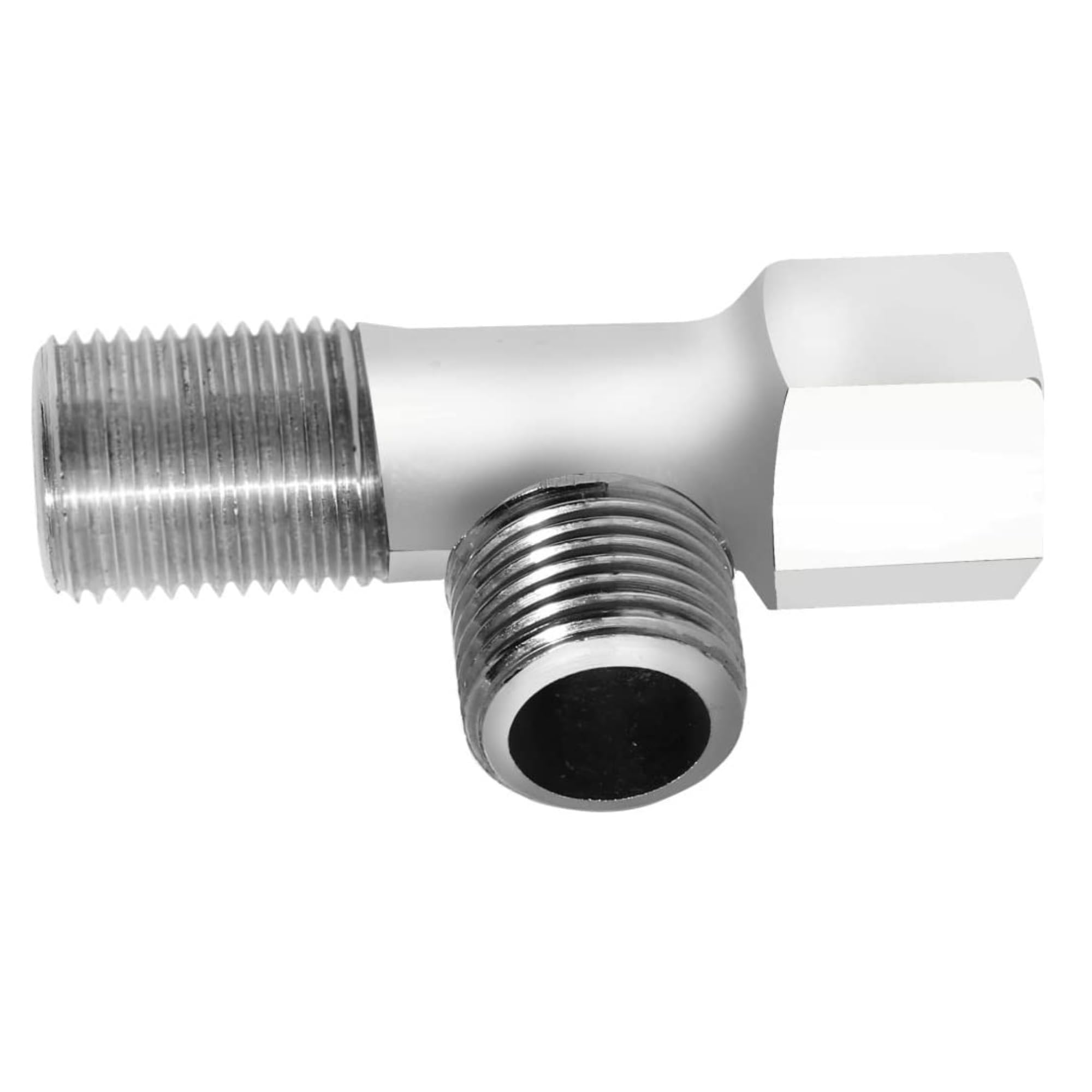 KINIK Chrome Plated Brass Tee Fitting Coupling with Male and Female Thread Connector Adapter(1/2" Inch)