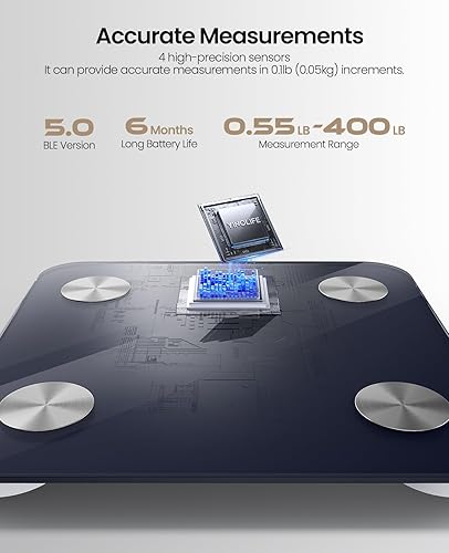 Miniatura 2 de Báscula inteligente para peso corporal, IMC, grasa corporal, masa muscular, báscula digital de baño de alta precisión, 20 aplicaciones de