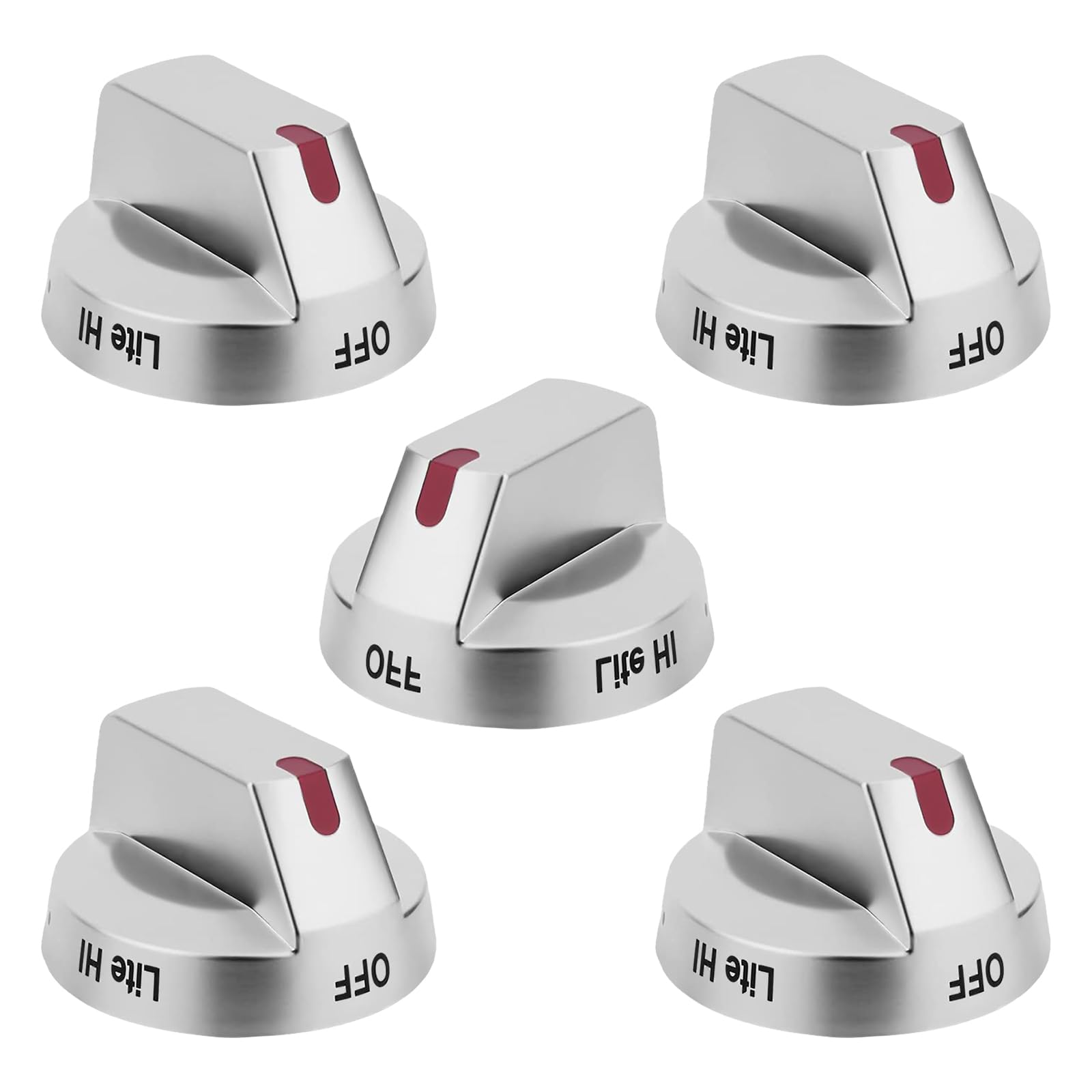5 Pack DG94-03500A/Z DG94-03500U for Samsung Gas Stove Knob Replacement Compatible with NX60T8111SS NX60T8311SS NX60T8711SS...