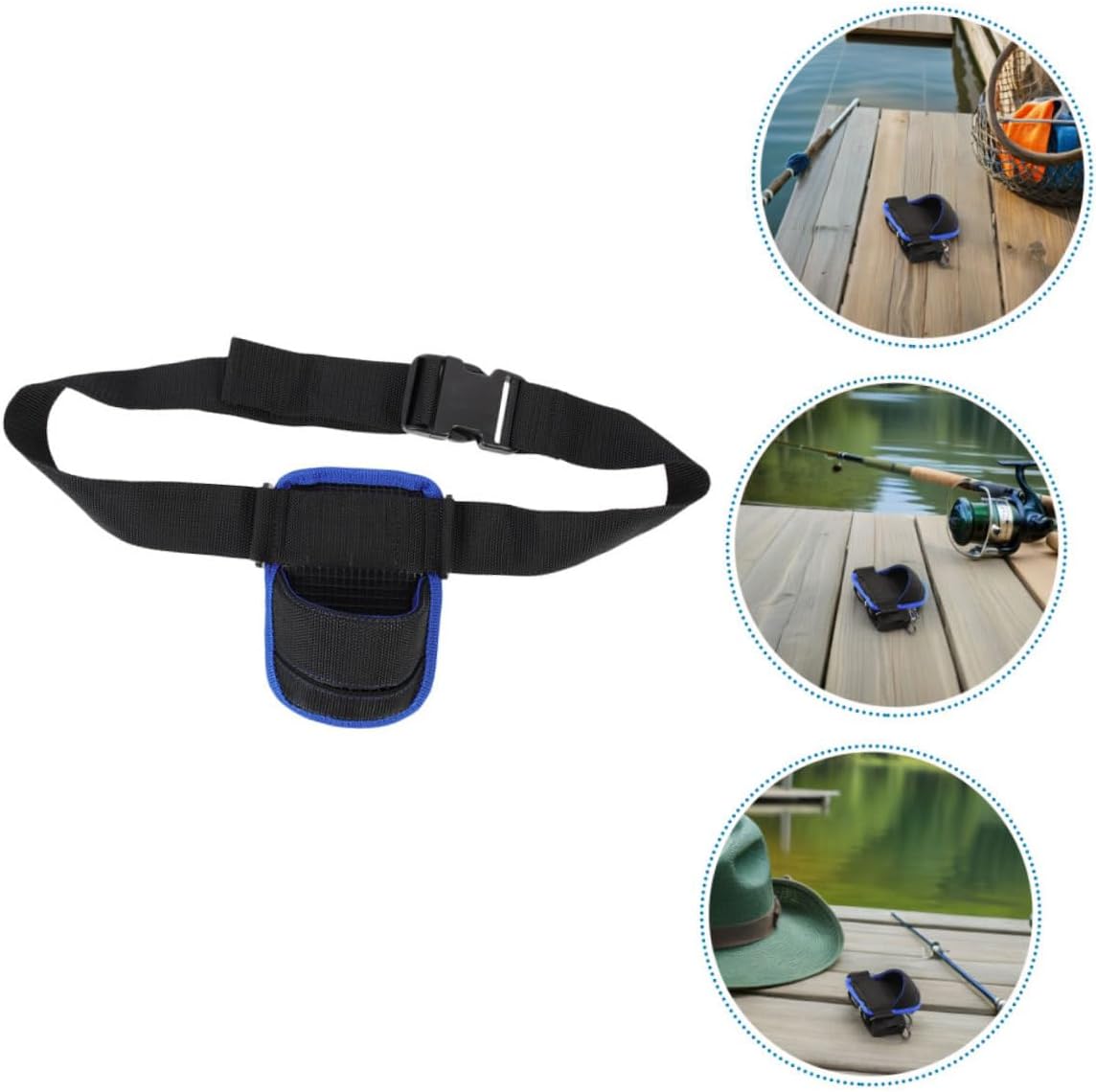 2pcs Fishing Waist Belt Rod Holder Adjustable Oxford Cloth Rod Carrier Strap for Boat and Outdoor Fishing Accessories