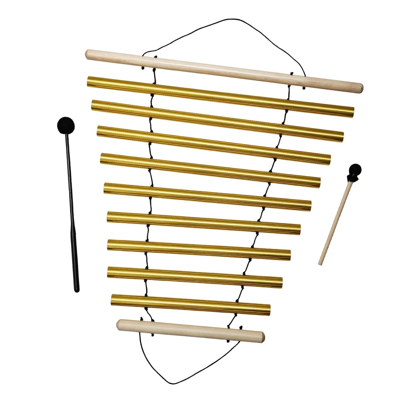 Campana de Meditación, Instrumento de Percusión Musical de 9 Tonos, Herramienta para La Gestión Del Aula, Amarillo