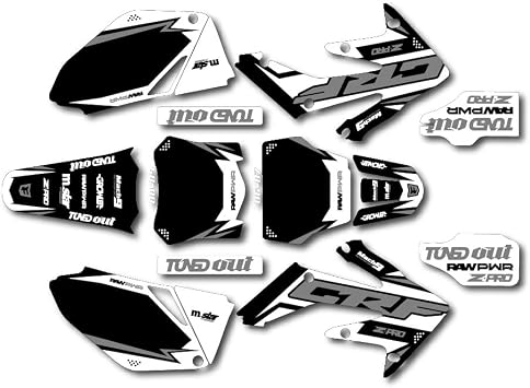 Black & Gray Shift Graphics Kit fits 06-09 Honda Crf250R CRF 250 250R Shroud Decal Plate