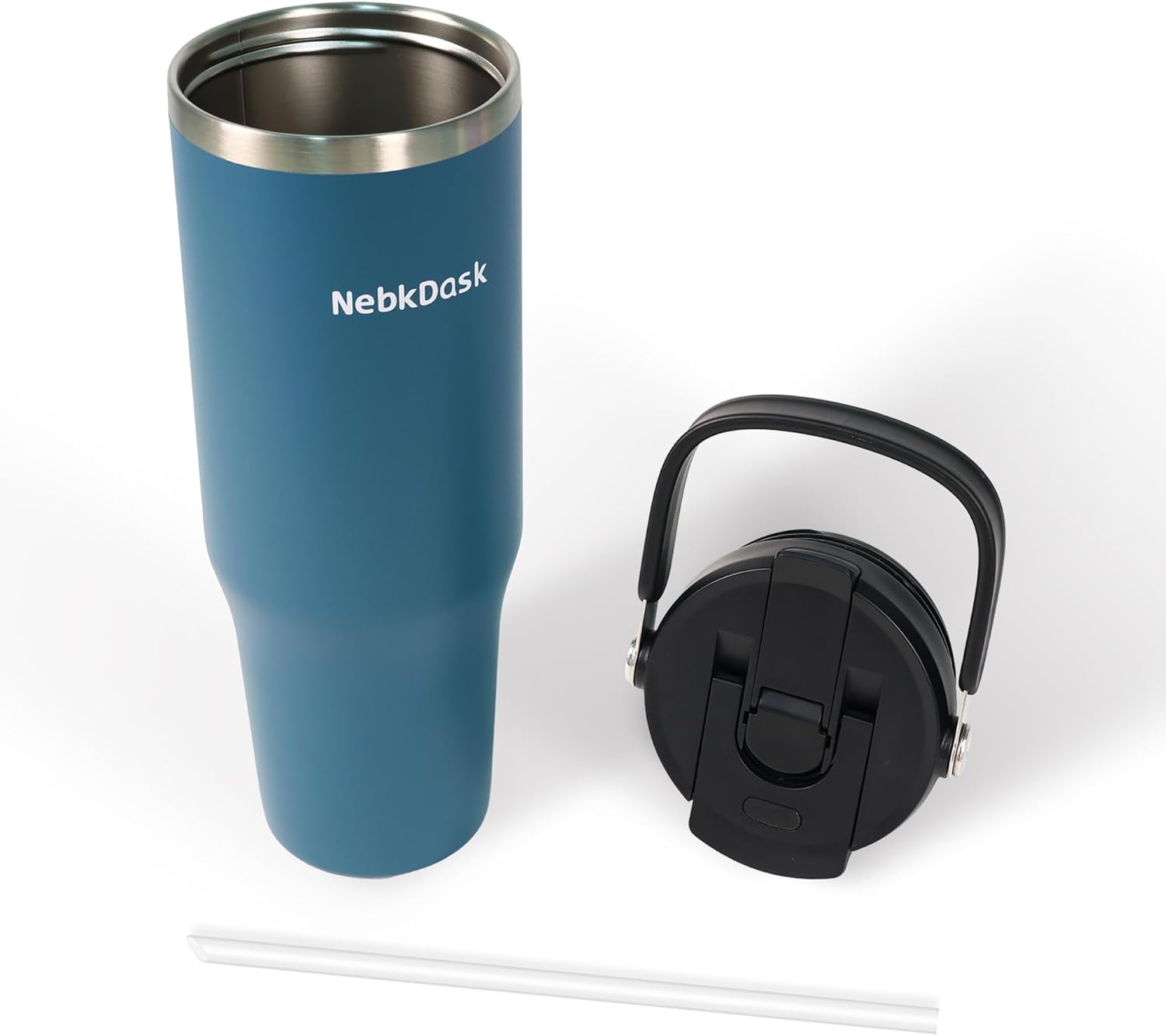 40 oz Insulated Stainless Steel Bottle with 2-in-1 Straw and Spout Lid, Water Bottle with Carry Handle Keep Cold 24H, Leak-Proof, Fits in Car Cup Holder, Travel, and School（Blue） - Image 6