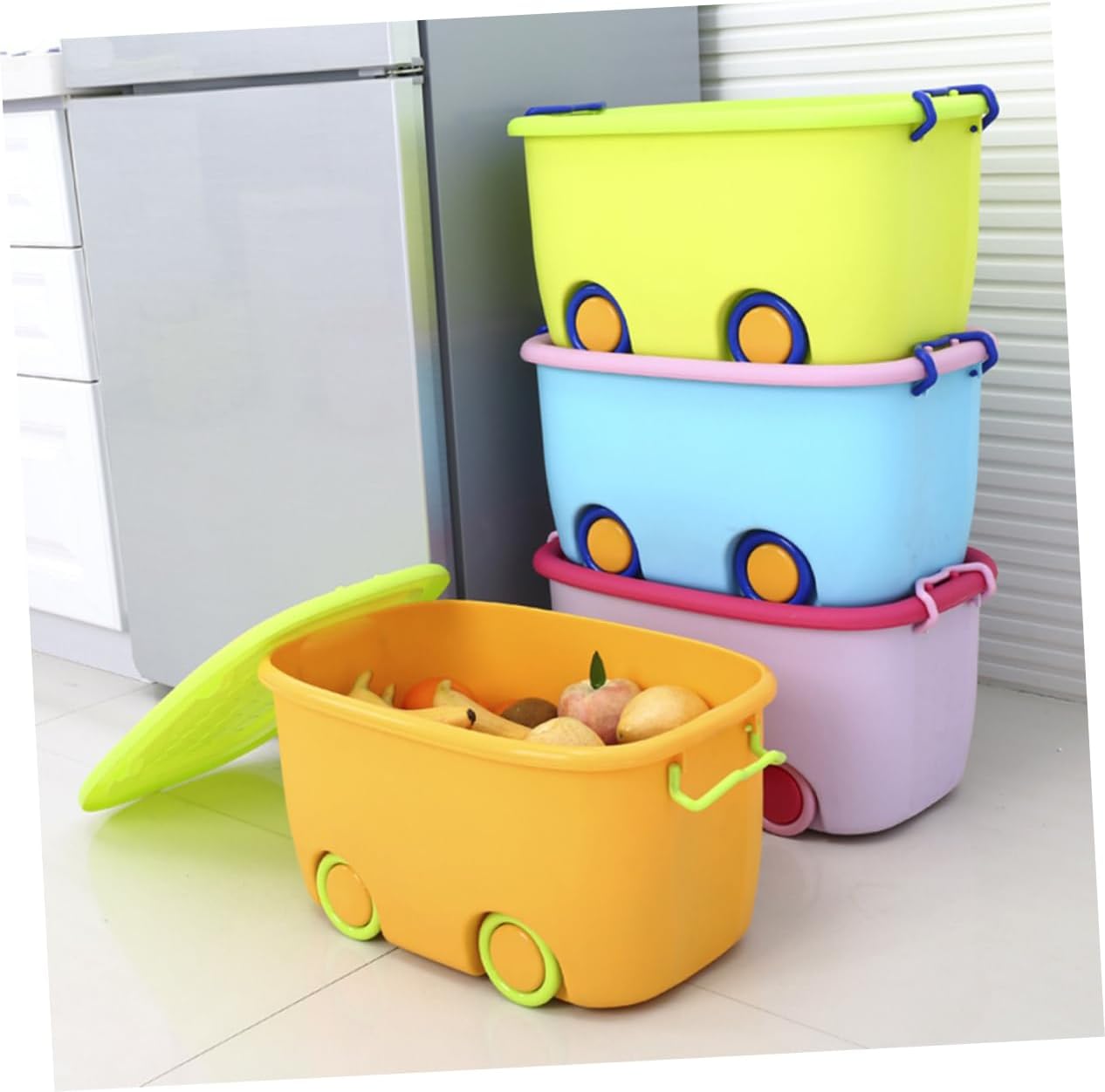 KESYOO Storage Bins Lids Plastic Containers for Toys Clothes Books under Bed Storage Boxes