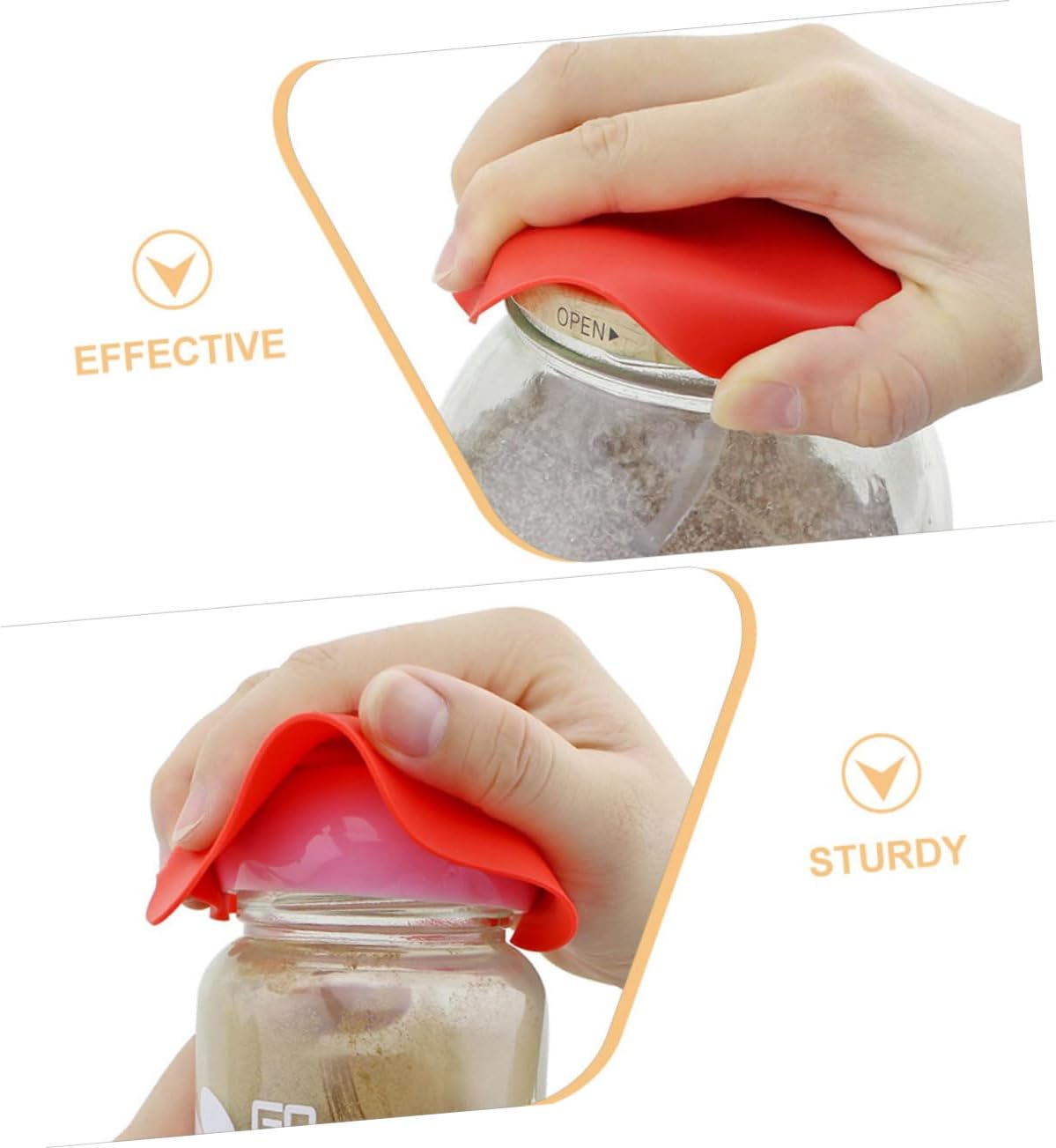 Amosfun 35pcs Silicone Jar Opener Gripper Pad Multi-Function Coaster Skid Opener Pads Bottle Friction