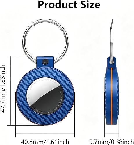 ZXgomg Waterproof for Apple Airtag Holder Case with Lock,Pendant Keyring Case with Keychain for Luggage/Bicycles/Pets - 3