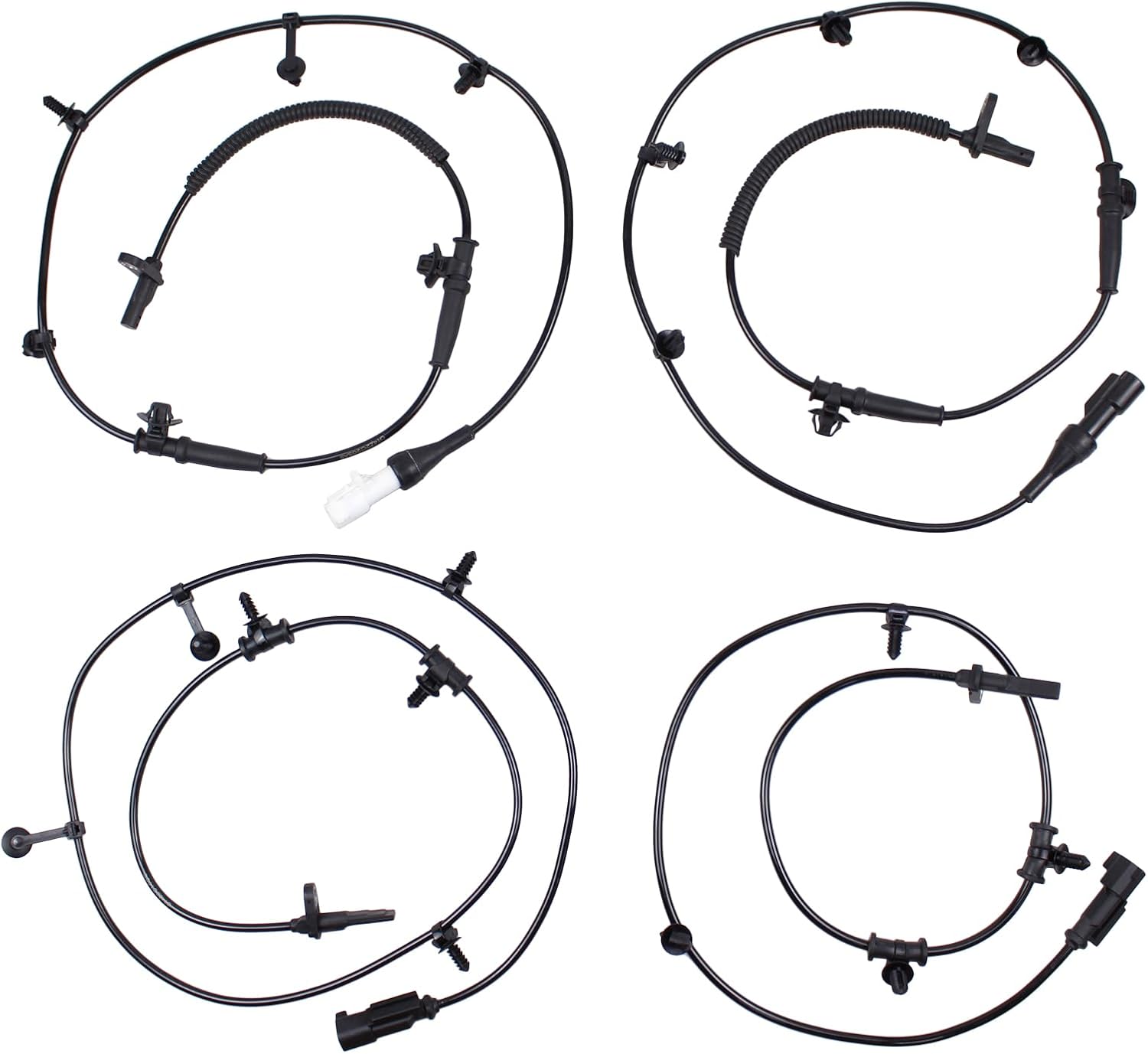 MOTOKU Front Rear ABS Wheel Speed Sensors Set for Lincoln MKX 2011-2015 for Ford Edge 2011-2013 Left Driver and Right Passenger Side