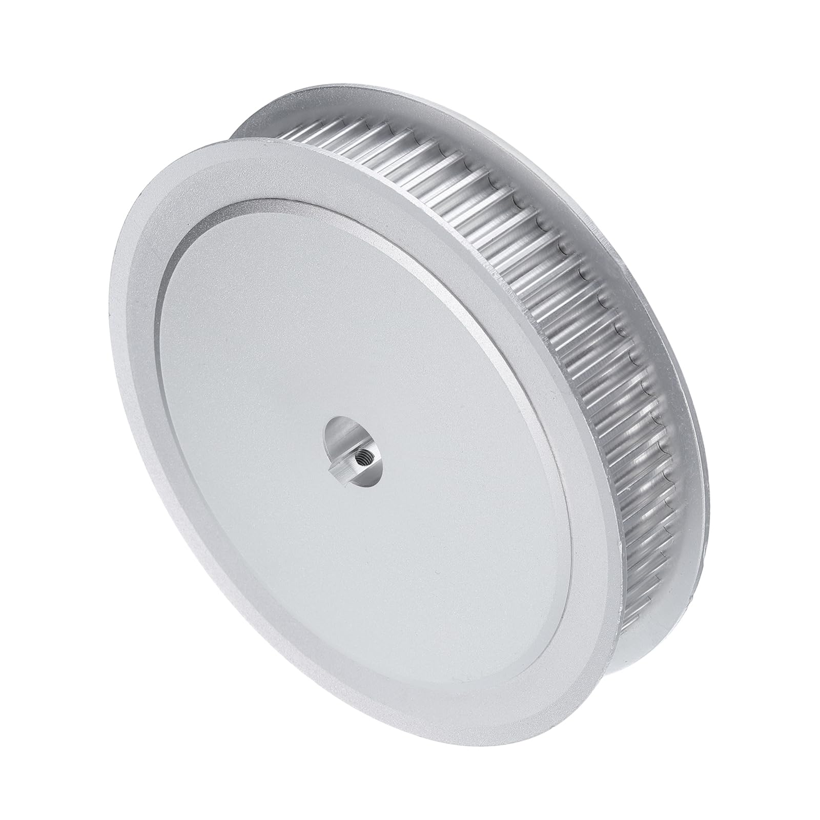 uxcell 5M-60T-1/2B Puleggia per cinghia dentata con foro da 1/2", ruota sincrona in lega di alluminio a 60 denti con chiave, passo 5 mm dente per cinghia di larghezza 15 mm