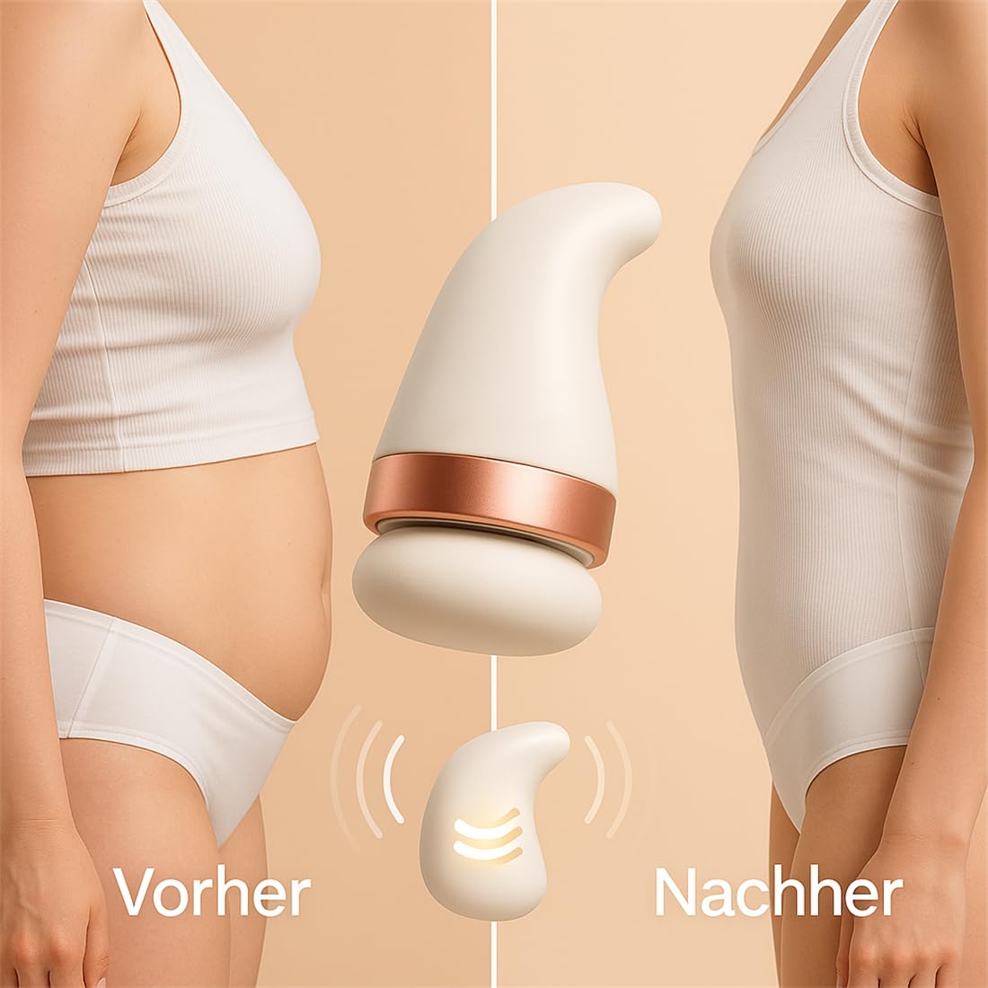 Vibrationsmassagegerät zur Hautstraffung, Anti-Cellulite & Muskelentspannung – kabellos & ergonomisch mit 3 Intensitätsstufen – ideal nach dem Sport, zuhause & unterwegs – für Frauen & Sportler