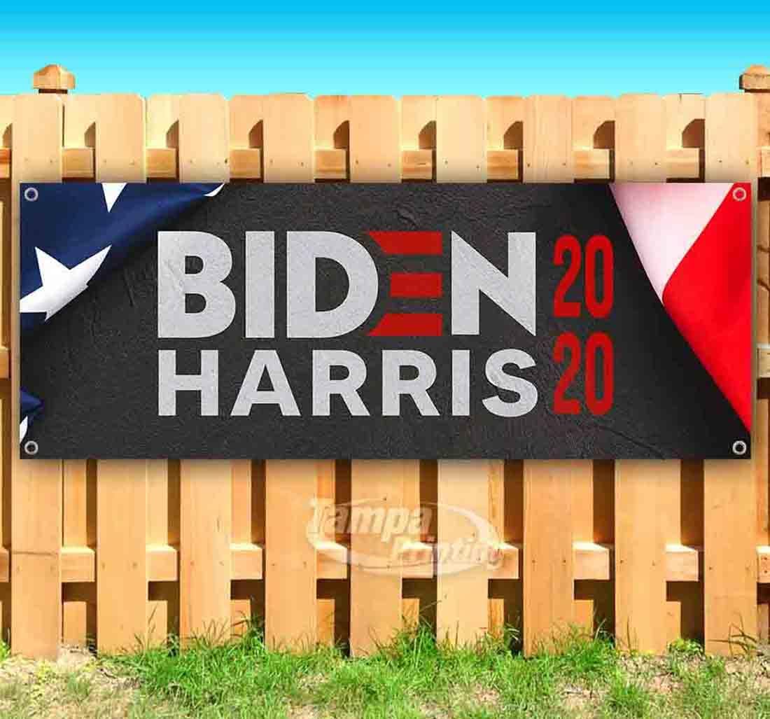 Biden Harris 2020 Banner 13 oz | Non-Fabric | Heavy-Duty Vinyl Single-Sided with Metal Grommets