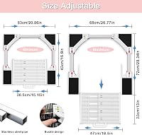 NIUXX Mosógép és szárítógép közlegelő keret készlet polccal és rögzítőkötéllel - Stacking kit with shelf 2