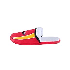 FOCO Kansas City Chiefs NFL Mens Sherpa Slide Slippers - L