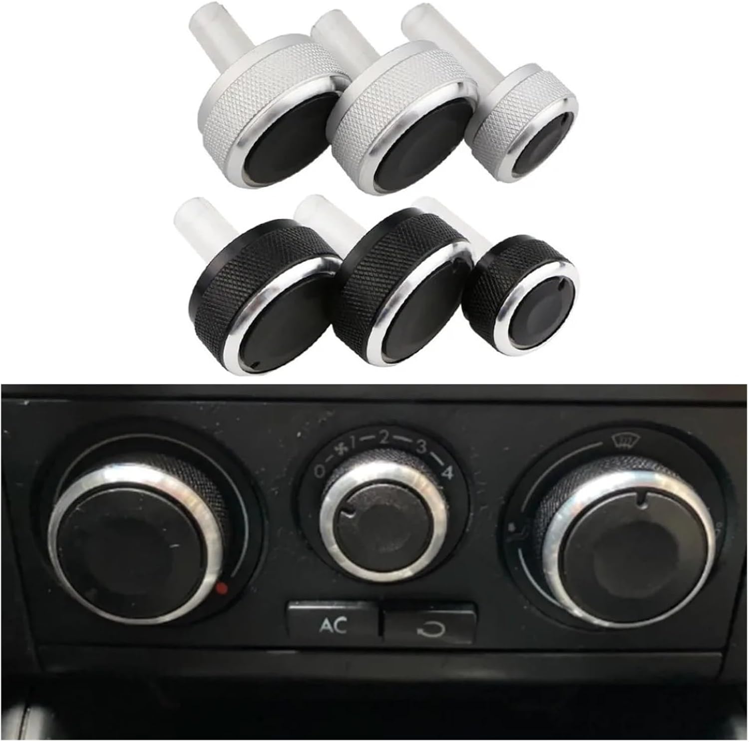 Heater AC Temp Control Knob 3Pcs Car Air Conditioning Knob Knob Heat Control Switch Button Fit For VW Fit For VW Fit For Golf 4 MK4 Fit For Passat B5 Fit For Bora Accessories Auto Air Conditioner Part